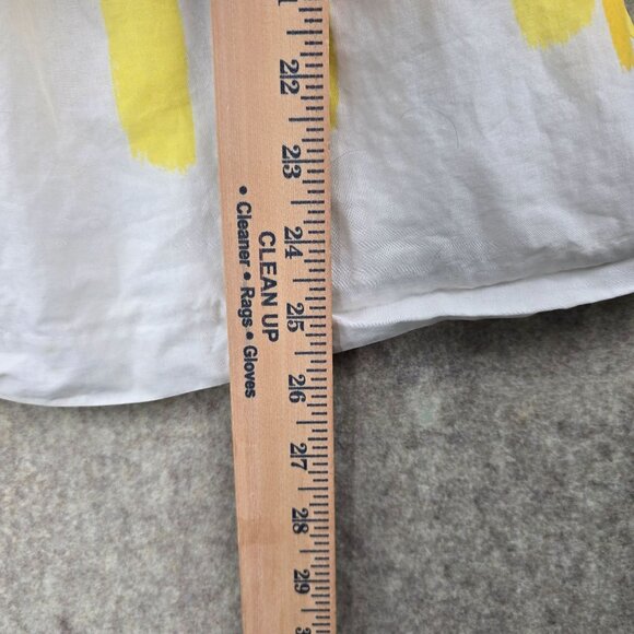 Vera Womens Yellow & White Striped Multicolor Spaghetti Strap Summer Top Medium - Picture 8 of 9